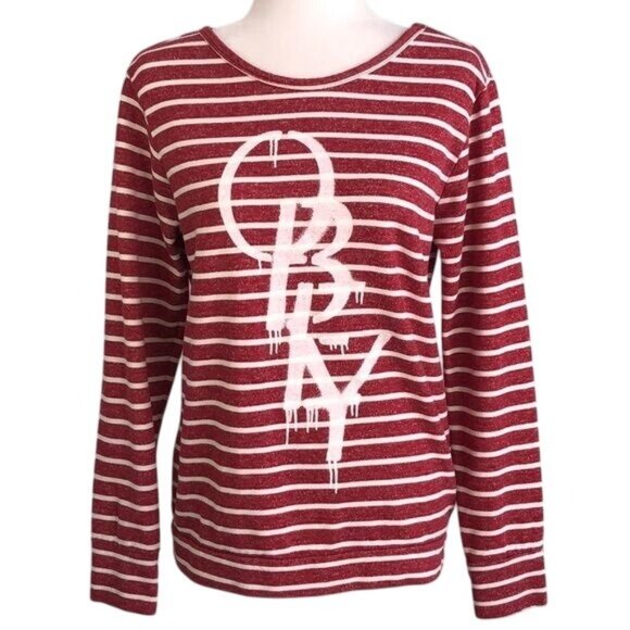 OBEY Red White Stripe Pullover - S - Picture 1 of 9